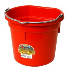 Balde lado plano ROJO USO veterinario, mantenimiento y otros Fortiflex/Miller x5U